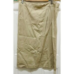 Eileen Fisher Organic Linen Skirt - Beige‎ Midi Skirt - Small